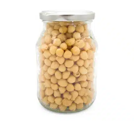 Bio Dinkel Backerbsen mit Knoblauch im Pfandglas