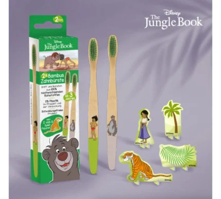 Disney Das Dschungelbuch Übersicht Set Bambus-Zahnbürsten für Kinder