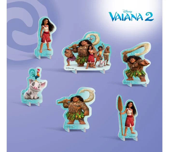 Disney Vaiana 2 Übersicht Set Bambus-Zahnbürsten für Kinder - Alle Spielfiguren