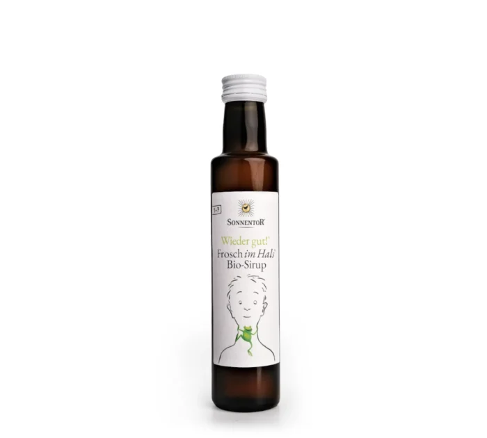 Bio Frosch im Hals® Sirup von Sonnentor in der 250ml-Flasche