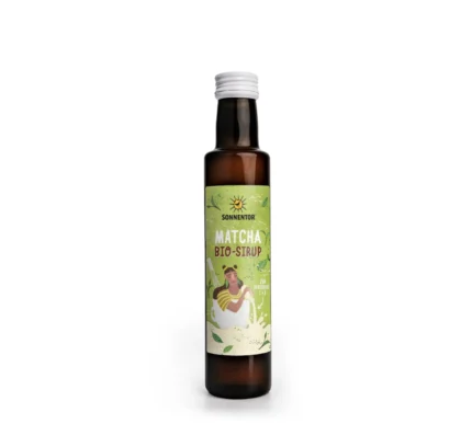 Bio Matcha Sirup von Sonnentor in der 250ml-Flasche