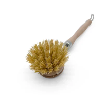 Buchenholz Spülbürste mit Wechselkopf aus Agavenboorsten Detailansicht