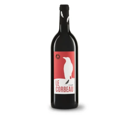 Bio Rotwein "LE CORBEAU rouge" in der 1L Pfandflasche von Riegel Bio Weine