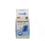 Bio Weizengrieß 500g-Papierpackung. Demeter-Zertifiziert von Spielberger. Vorderseite