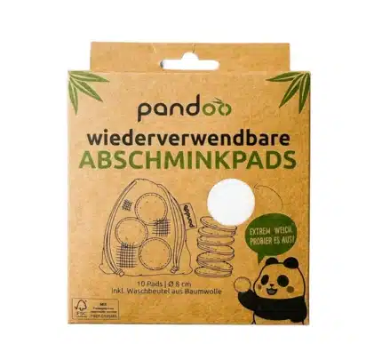 pandoo Baschminkpads aus Baumwolle mit Aud´fbewahrungsbeutel, 10 Stk
