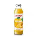 Bio Ananas Saft von Voelkel in der 700ml Mehrweg-Pfandflasche. Bio-zertifiziert