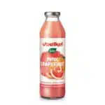 Bio Pink Grapefruit Saft von Voelkel in der 700ml Mehrweg-Pfandflasche. Bio-zertifiziert