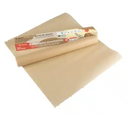 memo ungebleichtes Backpapier als Zuschnitt mit 30 Blatt. Silikonbeschichtet ohne PFAS und PAS - ausgepackt